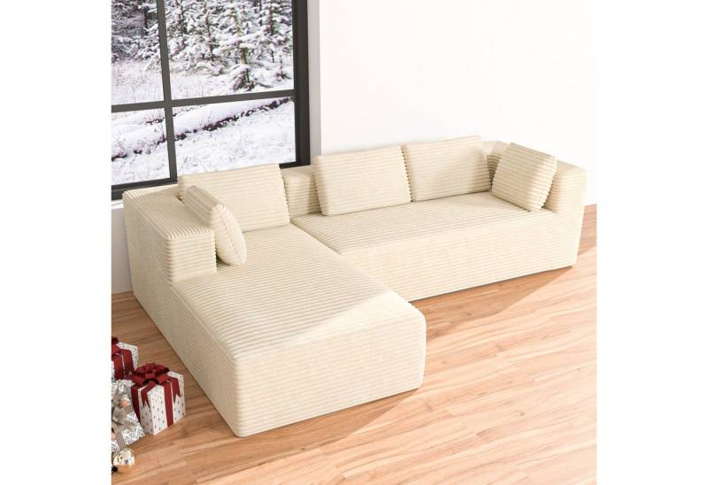 Elemango Sofa 271cm L Geformte Sofa, Ecksofa mit Schlaffunktion, 4-Sitz Ecksofa, Keine Installation erforderlich, ergonomisches Design Elemango Sofa 271cm L Geformte Sofa, Ecksofa mit Schlaffunktion, 4-Sitz Ecksofa, Keine Installation erforderlich, ergonomisches Design von Elemango