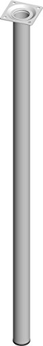 Element System 1 Set, á 4 Stück Stahlrohrfüße rund, Tischbeine, Möbelfüße inklusive Anschraubplatte, Länge 70 cm, Durchmesser 30 mm, 4 Farben, 11 Abmessungen, weiß, 11100-00072 von Element System