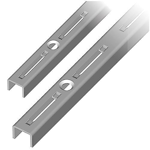 Element System 10000-00023 Classic Regalsystem WANDSCHIENE einreihig – stabile Aufhängeschienen zur flexiblen Montage von Regalsystemen, für Wandregale, Stahl, Weißaluminium, 100 cm, 2 Stück Element System 10000-00023 Classic Regalsystem WANDSCHIENE einreihig – stabile Aufhängeschienen zur flexiblen Montage von Regalsystemen, für Wandregale, Stahl, Weißaluminium, 100 cm, 2 Stück von Element System