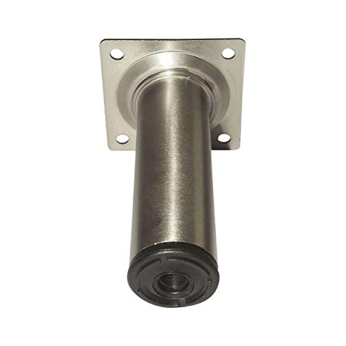Element System 11100-00176 Möbelfuß Rundrohr ø 30 mm, Länge 600 mm, Stahl Edelstahl Effekt, Stainless Steel Optics, 1 Stück von Element System