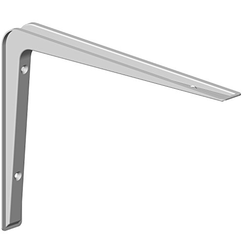 Element System 18133 Wandkonsole Alido – leichte Funktionelle Metall-Konsole für Diverse Anwendungen, ideal für Wandregale, Stahl, Weiß, 190 x 270 mm von Element System