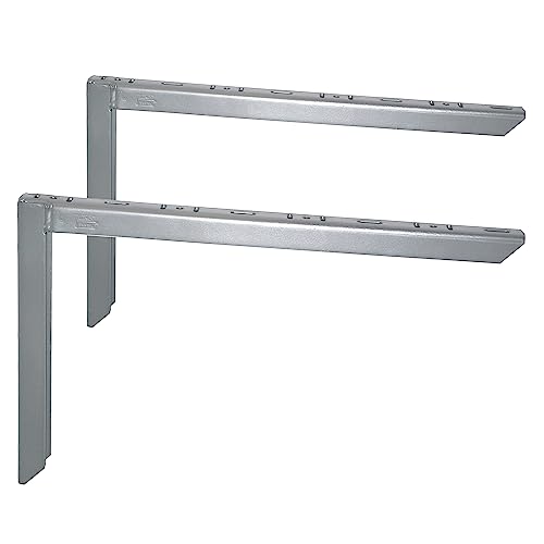 DIY Element System Wandkonsole Heavy – belastbare Metall-Konsole optimal geeignet für das Lagern hoher Gewichte, für Wandregale – 250 x 400 mm, verzinkt, 2 Stück von Element System