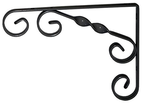 Element System 18133-00227 Regalkonsole Jutta/Regalträger / 2 Stück / 4 Größen / 2 Farben/schwarz / 180 x 230 mm, 180x230 mm von Element System