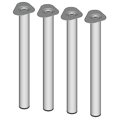 DIY Element System Möbelfuß rund – Stahlrohrfuß, ideal als Tischbein für die Gestaltung individueller Möbelstücke – Ø 60 mm, Länge 700 mm, Weißalu DIY Element System Möbelfuß rund – Stahlrohrfuß, ideal als Tischbein für die Gestaltung individueller Möbelstücke – Ø 60 mm, Länge 700 mm, Weißalu von Element System