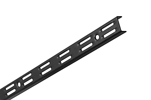 Element System Doppelstab, Stahl Lochabstand 32 mm, Dekor: schwarz matt Länge 1400 mm, RAL 9005 von Element System