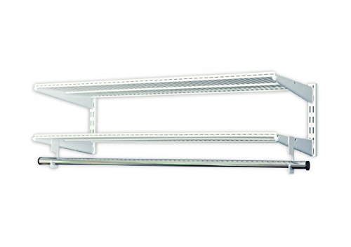 Element System Regalset Garderobenlösung LUCKY 2, Wandregal, Regal für Garderobe, Kleiderschrank oder Flur in weiß von Element System