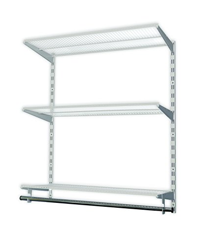 Element System Regalset Regalset HAPPY, Wandregal, Regallösung weiß für Waschküche, begehbarer Kleiderschrank oder Garderobe von Element System