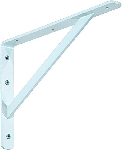 Element System 18133-00166 2 Stück Wandkonsole Samson – belastbare Metall-Konsole optimal geeignet zum Lagern schwerer Gegenstände, Wandregal, Weiß, 210 x 300 mm von Element System