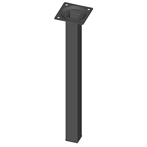 Element System Stahlrohrfuß eckig Höhe 300 mm schwarzmatt 11101-00166 Möbelfuß Tischbein Möbelfüsse von Element System