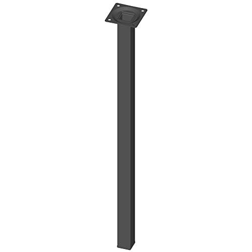 Element System Stahlrohrfuß eckig Höhe 500 mm schwarzmatt Möbelfuß 11101-00168 Möbelfuß Tischbein Möbelfüsse von Element System