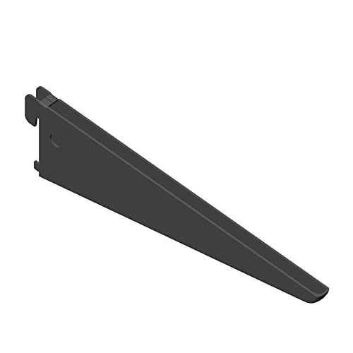 Element System U-Träger T 370 mm schwarzmattt mit Loch Classic 50 Konsole 10201-00073 für Wandschiene 2-reihigl Regal Schiene von Element System