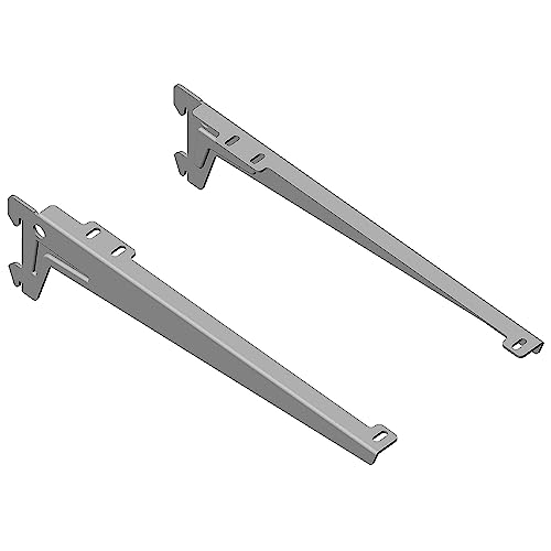 Element System WINKEL-TRÄGER - Formschöner Abschluss der Regalseite zur Auflage von Holzböden - 280 mm, Stahl, Weißaluminium, 2 Stk. Element System WINKEL-TRÄGER - Formschöner Abschluss der Regalseite zur Auflage von Holzböden - 280 mm, Stahl, Weißaluminium, 2 Stk. von Element System
