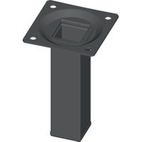 Möbelfuß schwarz RAL 9005 25x25mm H.400mm Platte ELEMENT SYSTEM von Element System