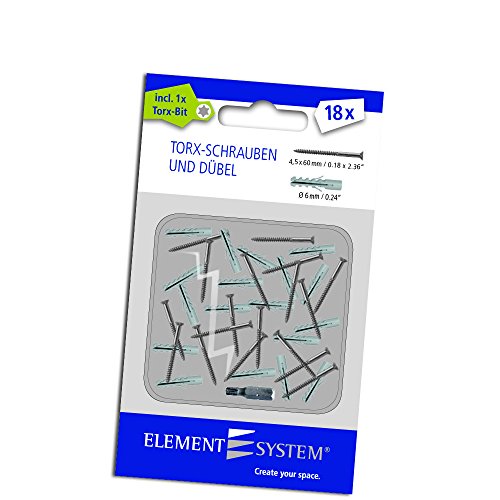 Torx-Schrauben & Dübel COMFORT Set je 18 Stück Element System von Element System