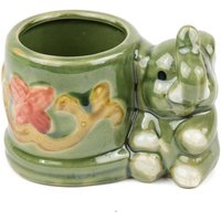 Elefant-Pflanzer, Grün Glasierte Tierkeramik Für Sukkulente Luftpflanzen Und Kleine Laubstifthalter, Einweihungsparty Oder Einzigartiges Geschenk von ElementalBonsaiGardn
