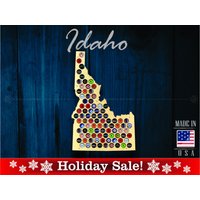 Idaho Beer Cap Map Id - Bierdeckelhalter Bierdeckel Display Geschenk Für Ihn Hochzeitsgeschenk Vatertag Geburtstag Einzigartiges Weihnachtsgeschenk von ElementalCraftworks