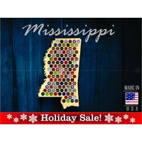 Mississippi Beer Cap Map Ms - Bierdeckelhalter Bierdeckel Display Geschenk Für Ihn Hochzeitsgeschenk Vatertag Geburtstag Einzigartiges von ElementalCraftworks