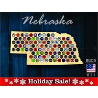 Nebraska Beer Cap Map Ne - Bierdeckelhalter Bierdeckel Display Geschenk Für Ihn Hochzeitsgeschenk Vatertag Geburtstag Einzigartiges von ElementalCraftworks
