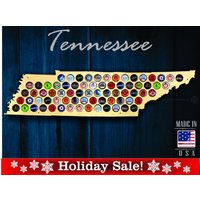 Tennessee Beer Cap Map Tn - Bierdeckelhalter Bierdeckel Display Geschenk Für Ihn Hochzeitsgeschenk Vatertag Geburtstag Einzigartiges von ElementalCraftworks