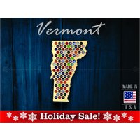 Vermont Beer Cap Map Vt - Bierdeckelhalter Bierdeckel Display Geschenk Für Ihn Hochzeitsgeschenk Vatertag Geburtstag Einzigartiges Weihnachtsgeschenk von ElementalCraftworks