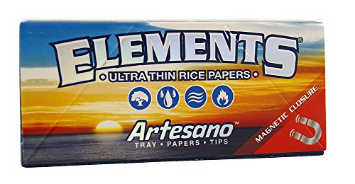 Elements Artesano King Size Slim Tray + Papers + Tips Magnetverschluss 6 Packungen/Packages von Elements