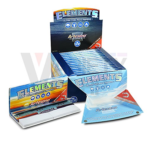 Elements Artesano King Size Slim Tray plus Papers plus Tips Magnetverschluss 1 Box (15 Packungen / Packages) von Elements