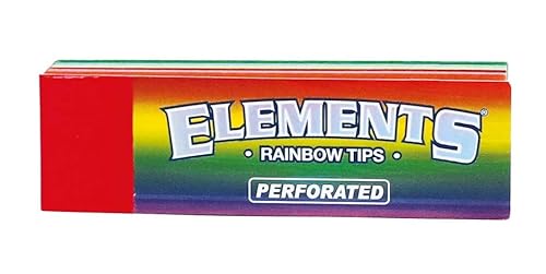Elements Rainbow Tips perforiert slim Filtertips 20 Heftchen von Elements