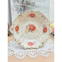 Bavaria Porzellan, Dekorative Zierteller, Obstschale Mit Durchbruch & Gold, Ca. 1930-1950 Bavaria Porzellan, Dekorative Zierteller, Obstschale Mit Durchbruch & Gold, Ca. 1930-1950 von ElenaArtVintage