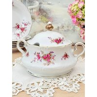Winterling Bavaria Suppenterrine Mit Deckel, 1, 7L, Rosa Rosen, Goldrand Winterling Bavaria Suppenterrine Mit Deckel, 1, 7L, Rosa Rosen, Goldrand von ElenaArtVintage
