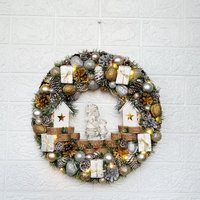 Luxuriöser Weihnachtskranz in Gold-Silber Märchenkranz Mit Lichtern Elegante Weihnachtsdeko Türkranz Winterkranz Luxuriöser Weihnachtskranz in Gold-Silber Märchenkranz Mit Lichtern Elegante Weihnachtsdeko Türkranz Winterkranz von ElenixShop