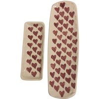 Rechteckige, Lebensmittelechte Tabletts Mit Herzmuster/Servierschalen Kerzenhalter Schmuckteller Rechteckige, Lebensmittelechte Tabletts Mit Herzmuster/Servierschalen Kerzenhalter Schmuckteller von Elenware