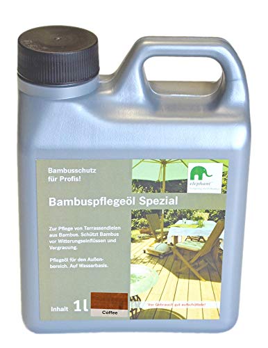 elephant Bambus-Pflegeöl"Spezial", für CoBAM-Terrassendielen, coffee, 1,0 L von Elephant