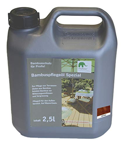 elephant Bambus-Pflegeöl"Spezial", für CoBAM-Terrassendielen, mokka, 2,5 L von Elephant