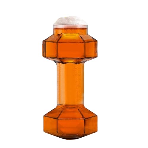 Elerise Dumbbell Bierglas 750 ml besonderer Bierkrug in hantelform in Geschenkverpackung von Elerise