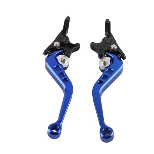 EBTOOLS Kupplung Bremshebel Griff Motorrad Doppelscheibe Bremshebel Kupplungsbremshebel für Motorrad 1 Paar CNC Aluminium Motorrad Roller Modifikation Doppelscheibenbremshebel Blau von EBTOOLS