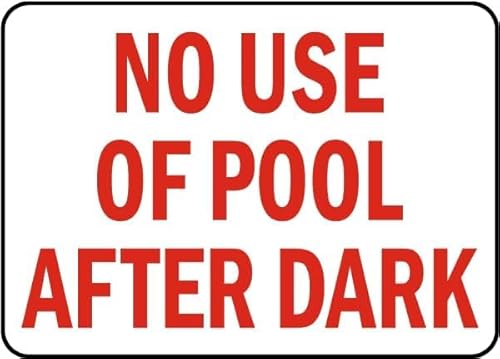Warnschild mit Aufschrift "Warning Pool Rules" – No Use After Dark – Zinnmetall Aluminium 20,3 x 30,5 cm Warnschild mit Aufschrift "Warning Pool Rules" – No Use After Dark – Zinnmetall Aluminium 20,3 x 30,5 cm von Eletina
