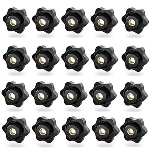 ElevaPulse 20 Stück Sterngriffmutter M8, Innengewinde Klemmknopf, Rändelmutter, M8 Flügelmutter, Sterngriffschraube M8, Rändelgriffmuttern für Mechanische, Industrie, Möbel, Elektronische Ausrüstung ﻿ von ElevaPulse