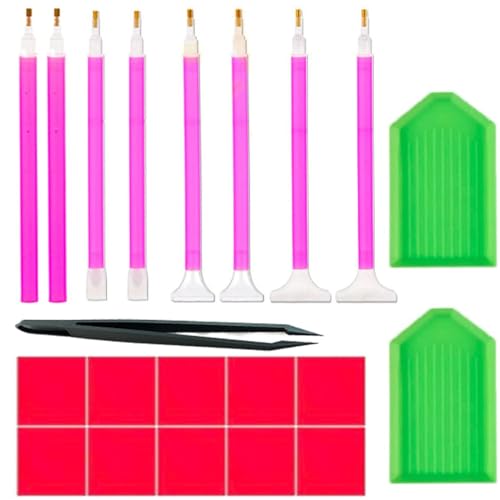 ElevaPulse 21 Stück Diamond Painting Stift und Zubehör für DIY Diamantmalerei, Stickerei und Nagelwerkzeug von ElevaPulse
