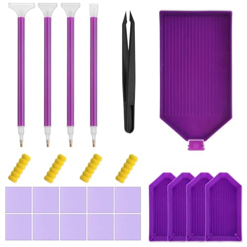 ElevaPulse 25 Stück Diamond Painting Stift Set, Diamond Painting Zubehör Stift, Diamond Painting Stifte, Diamond Painting Zubehör Stifte, Für DIY Diamantmalerei Stickerei Nagelwerkzeug Painting Craft von ElevaPulse