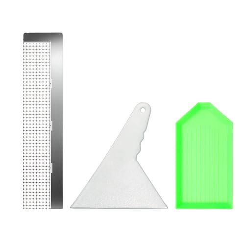 ElevaPulse Diamond Painting Zubehör, Diamant Painting Zubehör, für DIY-Diamant-Malerei,Kunsthandwerk, DIY Werkzeug für Diamant Malerei, 5D Diamant-Malerei Lineal und Korrektur-Werkzeug von ElevaPulse