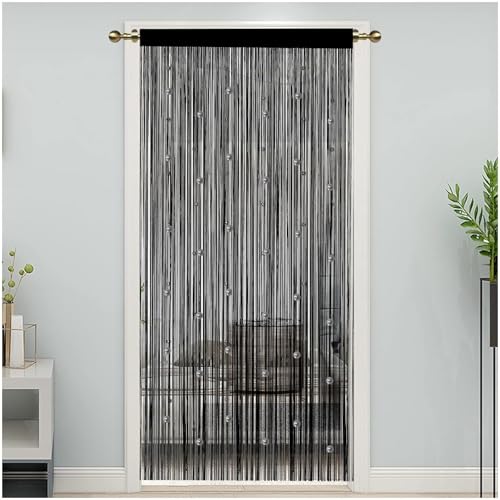 ElevaPulse Fliegenvorhang Terrassentür Schwarz - Fadenvorhang Türvorhang Insektenschutz Perlenvorhang Streifenvorhang Tür Gardine 100x200 cm ElevaPulse Fliegenvorhang Terrassentür Schwarz - Fadenvorhang Türvorhang Insektenschutz Perlenvorhang Streifenvorhang Tür Gardine 100x200 cm von ElevaPulse