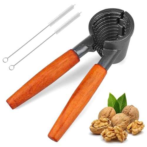 ElevaPulse Nussknacker Walnüsse, Hochwertiger Edelstahl-Nussöffner mit Holzgriff, Robuster Nutcracker für Haselnüsse, Paranüsse und Mandeln, Ergonomisches Design von ElevaPulse