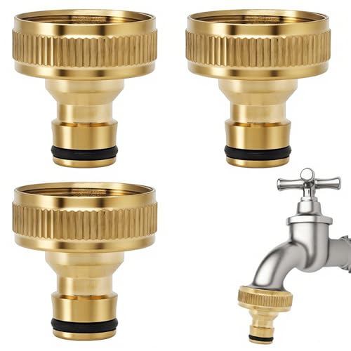 Gartenschlauch Hahnverbinder Kupplung 1 Zoll, Wasserhahn Adapter, Gartenschlauch Schnellkupplung, Messing Wasserschlauch Fitting, Anschlüsse Innengewinde Adapter, Steckkupplung für Gartenschlauch von ElevaPulse