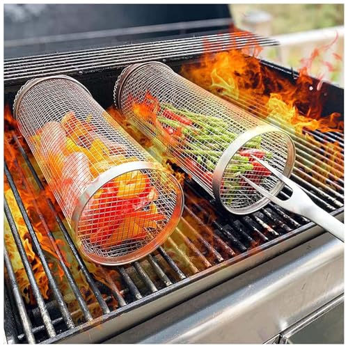 2 Stück Grillzubehör, Grill Zubehör Set, Grillkorb, Grillkorb Gemüse, Grillkorb Edelstahl, Outdoor Küche, Gemüse Grillkorb, Gasgrill Zubehör, Grillen, Garten Zubehör, Outdoorküche 2 Stück Grillzubehör, Grill Zubehör Set, Grillkorb, Grillkorb Gemüse, Grillkorb Edelstahl, Outdoor Küche, Gemüse Grillkorb, Gasgrill Zubehör, Grillen, Garten Zubehör, Outdoorküche von ElevaPulse