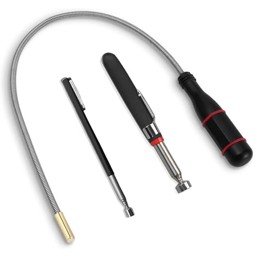 ElevaPulse 3 Stück Magnetstab Teleskop Set, Magnetheber mit Extra Starkem Stabmagnet, Flexibles Teleskopmagnet Werkzeug für Werkstatt und Haushalt, Hochwertige Materialien und Ergonomisches Design von ElevaPulse