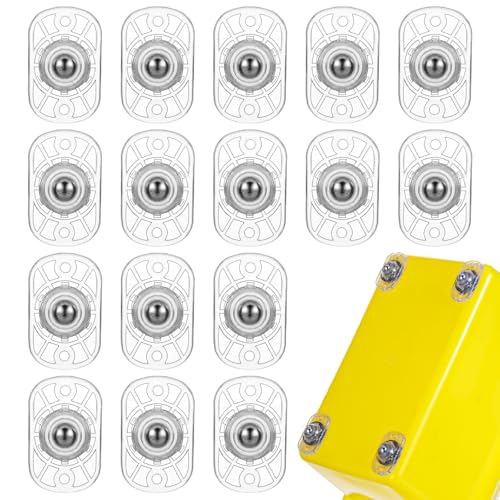 ElevateTech Selbstklebende Lenkrollen 16 Stück Geräterollen Kleingerätegleiter für Küchengeräte Universelle 360° Drehgelenk Mini Räder Kugelrollen für Mülleimer Aufbewahrungsboxen Kleine Möbel von ElevateTech