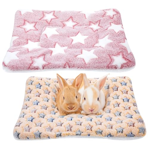 ElevateTech Hasen-Meerschweinchen-Betten, waschbares Bett, weich, für kleine Haustiere, geeignet für Hamster, Eichhörnchen, Chinchillas, 32 x 24 cm, rosa und brauner Stern, 2 Stück ElevateTech Hasen-Meerschweinchen-Betten, waschbares Bett, weich, für kleine Haustiere, geeignet für Hamster, Eichhörnchen, Chinchillas, 32 x 24 cm, rosa und brauner Stern, 2 Stück von ElevateTech