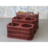 Erhöhte Futterdose Für Große Hunde Metallschalen 135 G/7.2Cups Versandfertig von ElevatedDogBowls