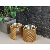 Erhöhter Futterbehälter Für Wasser Und Futter Hundeschale, Extra Großer Futterständer Zwei Metallschalen 152.2Oz/19Cup Versandfertig von ElevatedDogBowls