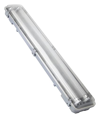 Zenitech - Wasserdicht IP65 2x 18W 2500lm LED-Rohr Inklusive - Hochbeständiges Polycarbonat-Gehäuse - Einfache Installation - Lange Lebensdauer 30.000h - Weiß von Zenitech